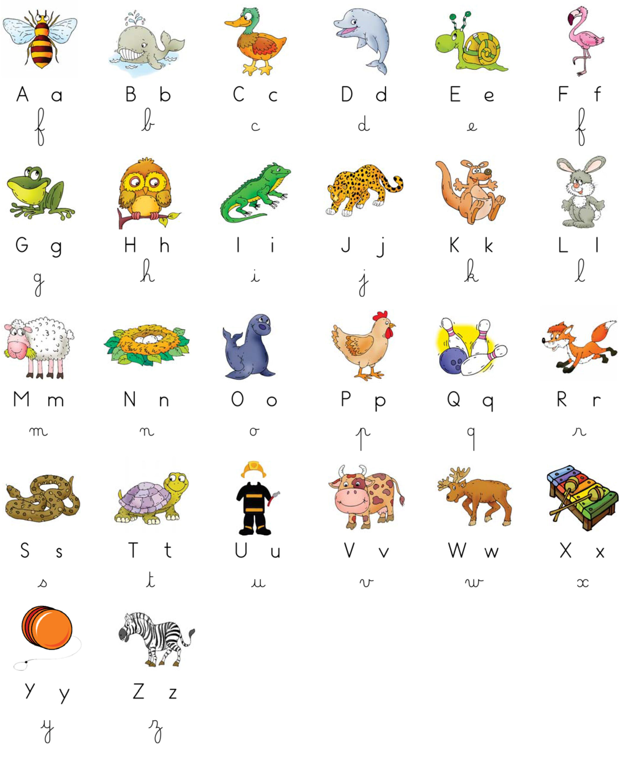 abécédaire animaux 7 lettres