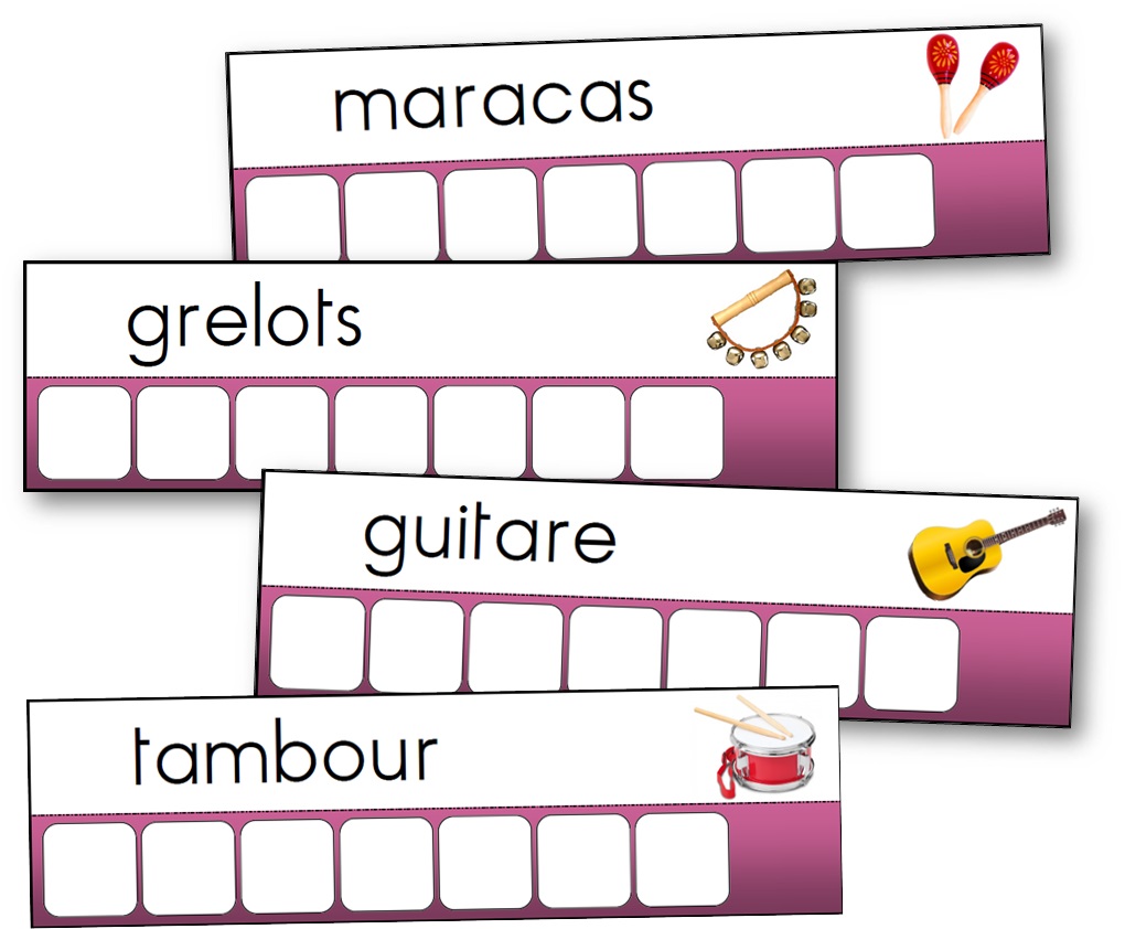 mots et instruments liés à la musique