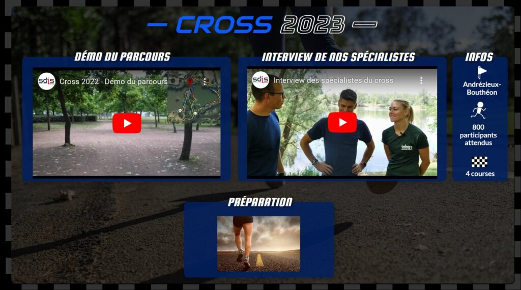 Accueil de l’intranet du SDIS 42 avec des sapeurs-pompiers en intervention
