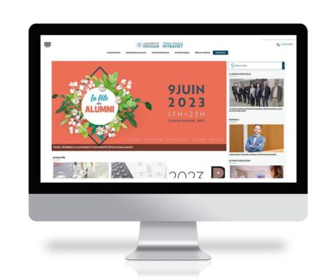 Interface d'un intranet universitaire illustrant l'accès centralisé à l'information