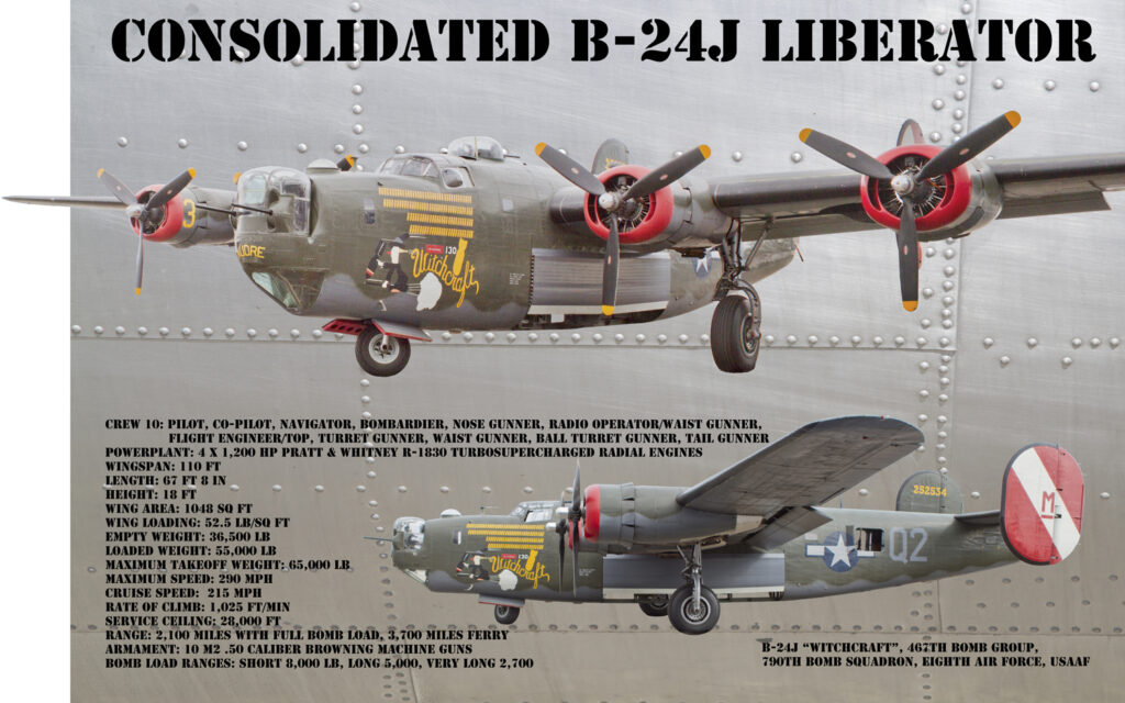 Maquette réaliste du B-24J Liberator Witchcraft en exposition