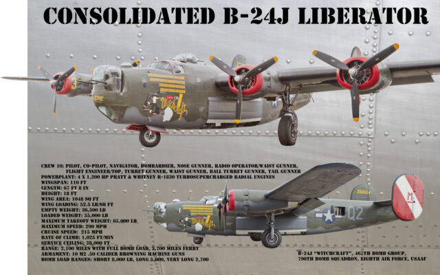 Maquette réaliste du B-24J Liberator Witchcraft en exposition