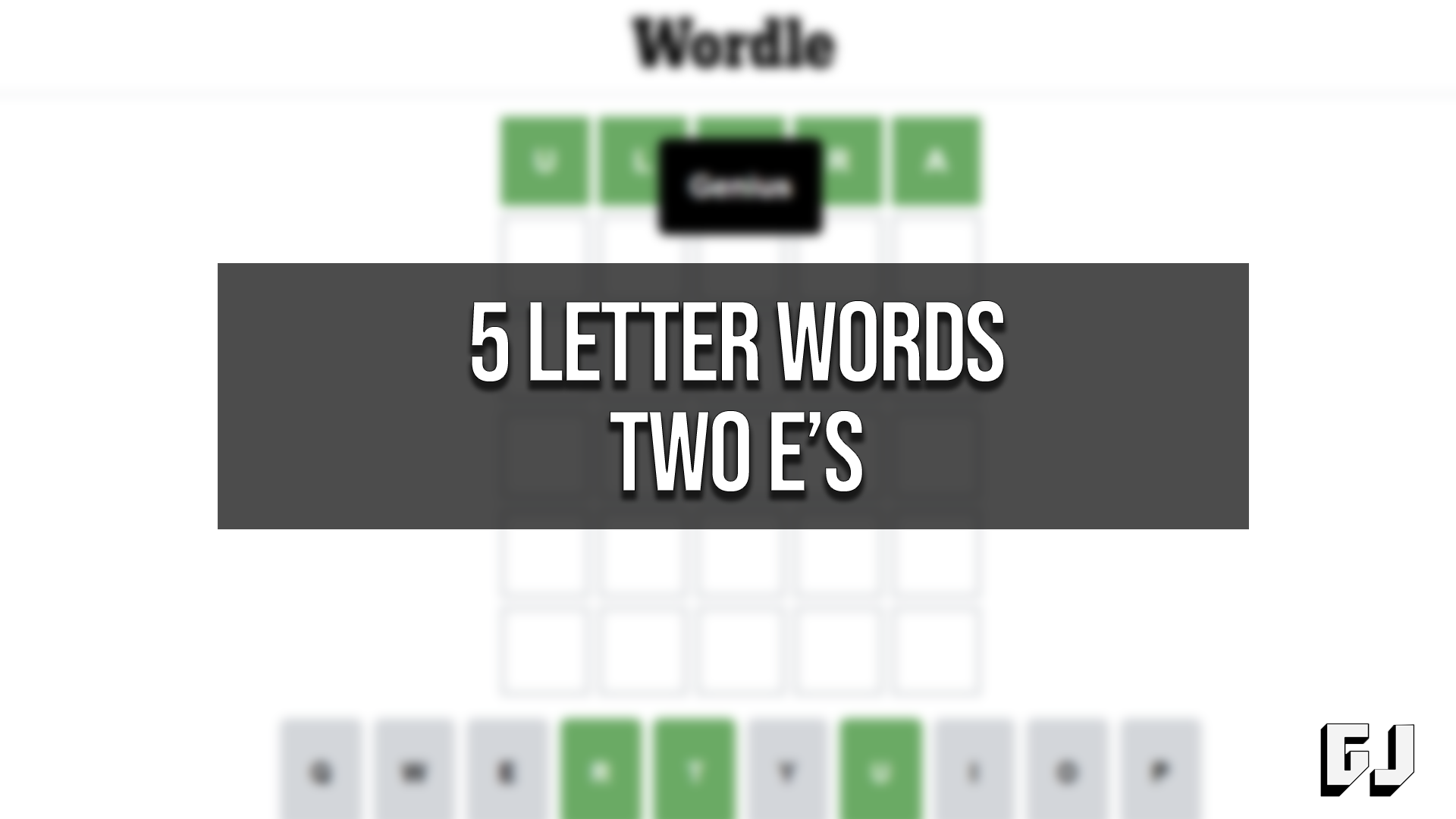 Grille de jeu Wordle avec mot de 5 lettres