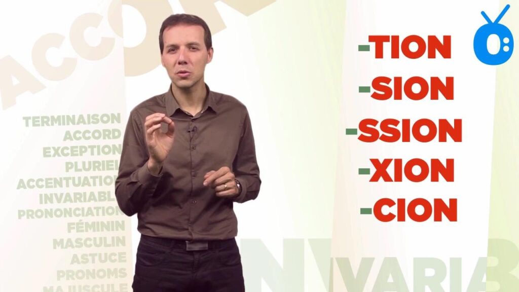 Exemples de mots en français terminés par des suffixes -tion, -sion et -ssion