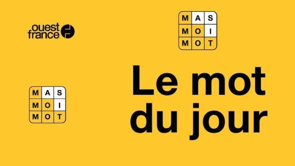 Illustration du mot du jour avec des mots croisés pour un article sur les mots de 6 lettres finissant par E