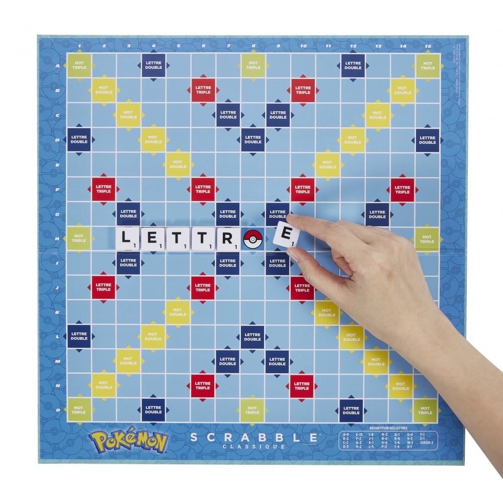 Tuiles de Scrabble formant des mots, parfaites pour illustrer des mots de 5 lettres avec double m